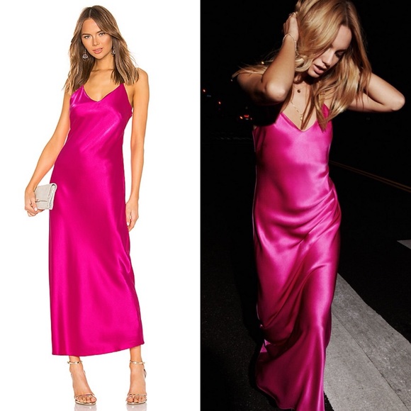 Anine Bing Rosemary Silk Slip Dress - Picture 1 of 14